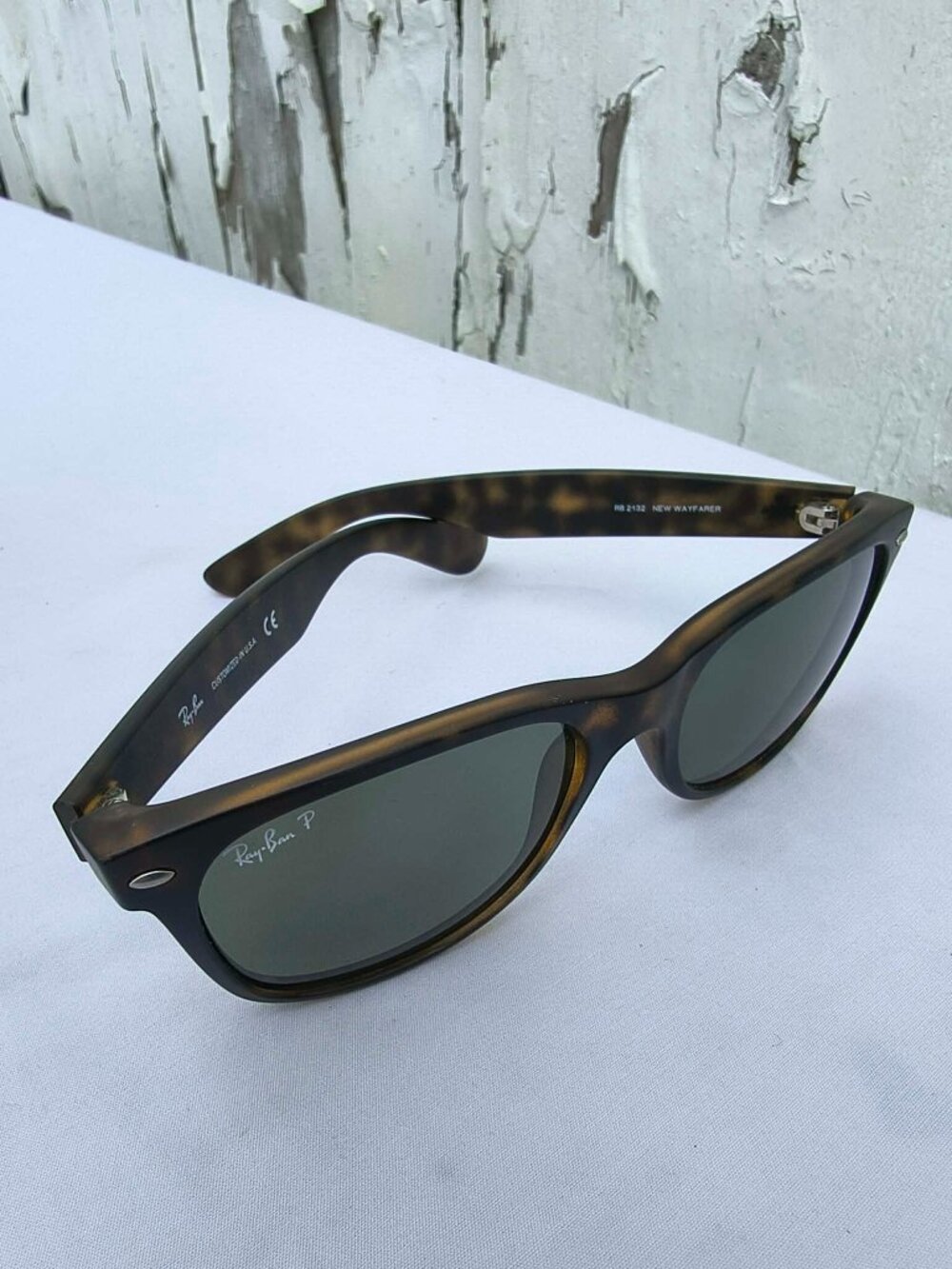 Ray-Ban Wayfarer Tortoise Brown Green Sunglasses
